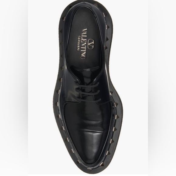 NWT $1150 Valentino Garavani M-Way Rockstud Platform Derby in Black - 7US / 37EU - Picture 5 of 6